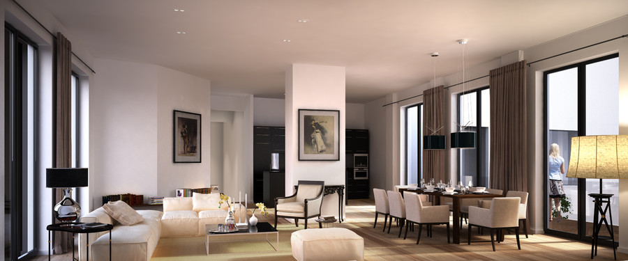 Luxury apartment located in the future real estate project 