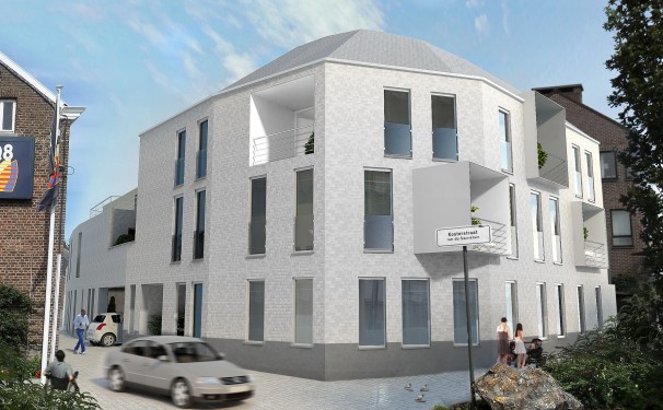 Image made ​​for an apartment building in Fourons. Architect: Luc Spits