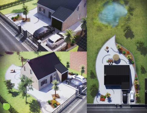 3D visuals made ​​for planning terrace