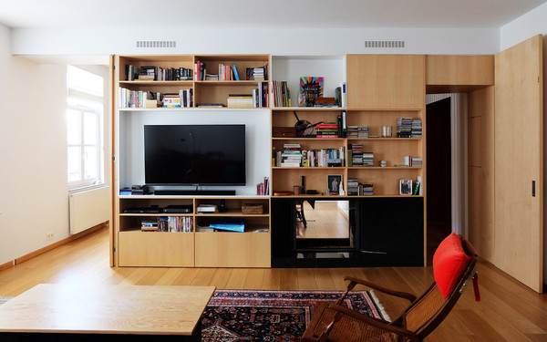 Furniture wall from the living-room side