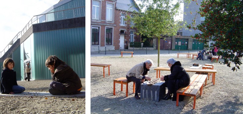 Domitienne Cuvelier invested the new square with street games and landscape elements.