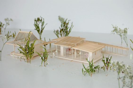 Maquette du Yuriage Machi Cafe pour l'exposition 