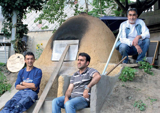 The bread oven & its team
