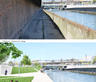 Sambre quays and station square in Charleroi